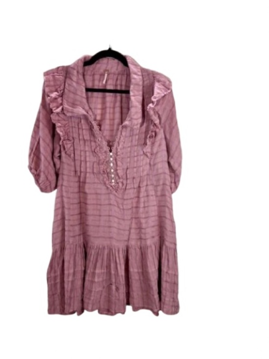 Free People Dresses & Skirts - Free People Elora Ruffle Mini Dress In Silvery Berry Medium